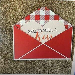 Seal With a Kiss Valentine's Day wall sign